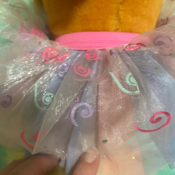 Build A Bear Disney Princess Belle Teacup Puppy rainbow tutu blue collar BAB - Picture 9 of 10